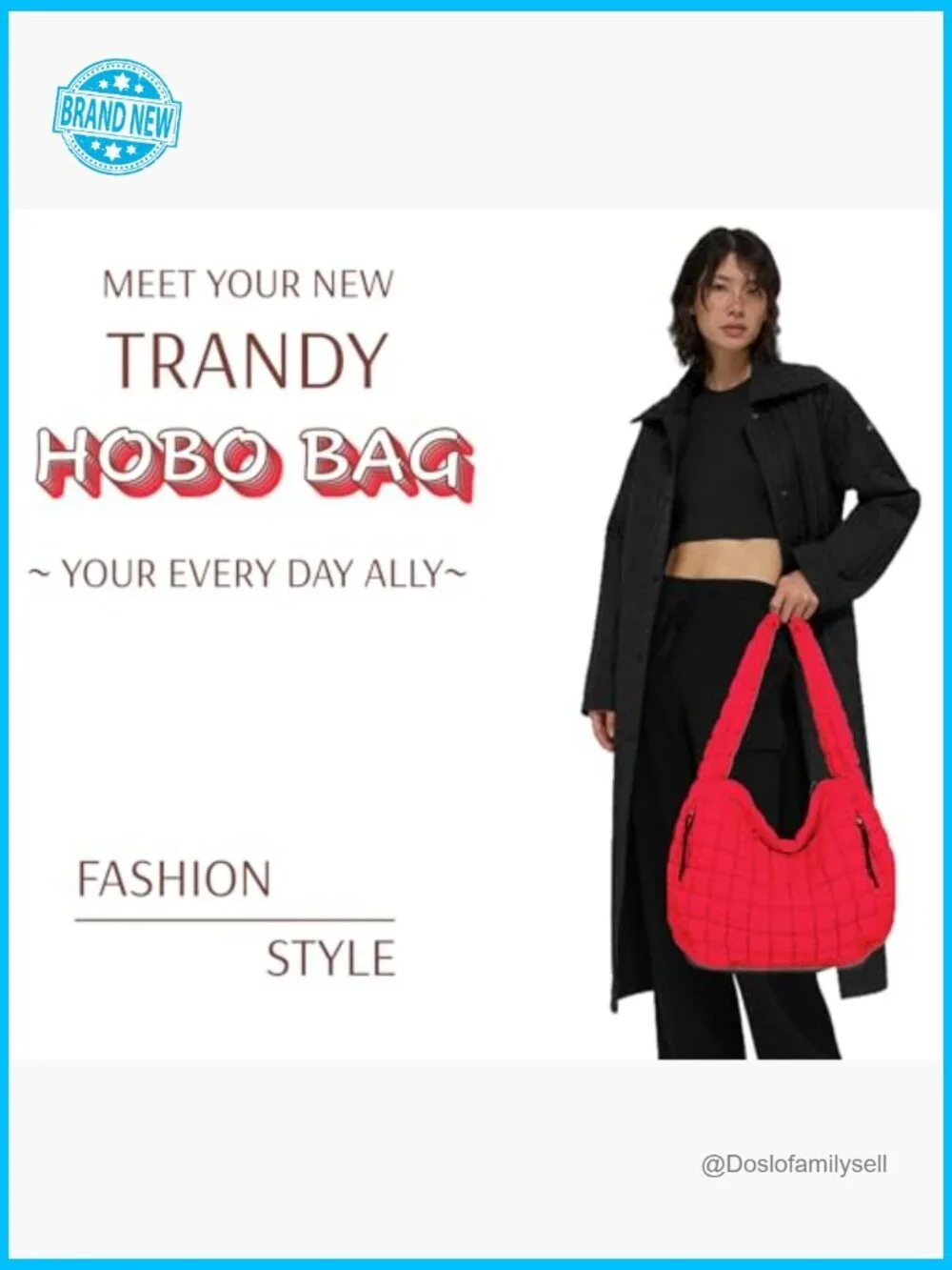 Quilted Puffer Hobo Bag Large Nylon Crossbody Shoulder Tote Lightweight Puffy